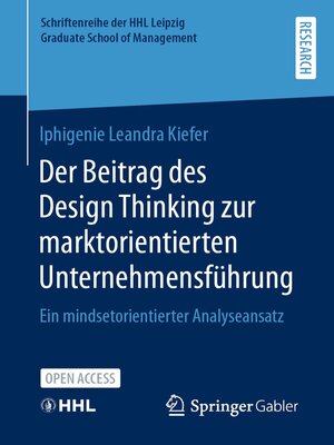cover image of Der Beitrag des Design Thinking zur marktorientierten Unternehmensführung